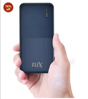  FLiX(Beetel) PowerXtreme 10,000mAh 12W Slim Power Bank,USB C/Micro USB Input,Dual USB A Output,Compatible with iPhone (Type A to Lightning), Samsung, Google Pixel, Oneplus(Blue-P10)