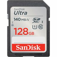 SanDisk Ultra UHS I 128GB SD Card 140MB/s for DSLR and Mirrorless Cameras