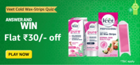 Veet Cold Wax-Strips Quiz Answers : Answer & Win Flat Rs.30 off