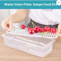 3D - Plastic Fridge Container - 1500 ml  (Pack of 6, Clear)