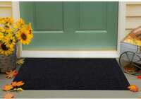 Big Mat - Amazon Brand - Solimo Rubber Anti Slip 1 Piece Medium Size Door Mat 24'X36'' (Black), Large Rectangle