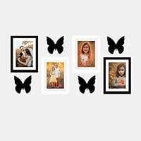 Solimo Set Of 4 Black & White Photo Frames With Mount Paper (6 X 8 Inch - 2 Pcs Black & 2 Pc White) 