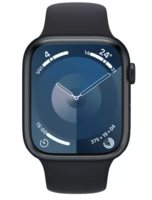 Apple Watch Series 9 GPS 45mm Aluminium Case with Sport Band - S/M  (Midnight Strap, Free Size)