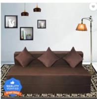 Seventh Heaven 4 Seater 6*6 Chenille Molfino Fabric Sofa Bed with 3 Cushions