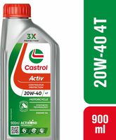Castrol Activ 20W-40 4T Synthetic Engine Oil for Bikes 900ML