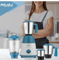 Bajaj Rex DLX 750W 4 SS Mixer Grinder - Jars Dry & Wet Grinding - Overload Protector