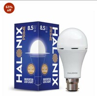 Halonix 8.5 Watt B22 LED White Rechargeable Emergency light Inverter Bulb, Pack of 1
