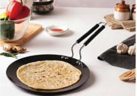 Cello Crown Hard Anodised Concave Tawa 280Mm, Red