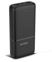 Intex 20000 mAh 12 W Power Bank  (Smokey Black, Lithium Polymer, Fast Charging for Mobile)