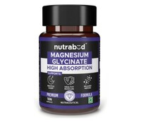 Nutrabud Magnesium Glycinate Supplement - 10 Vegetable Capsules - 550mg for Men, Women | High Absorption Chelated Form for Healthy Muscles, Nerves & Better Sleep (10 Count (Pack of 1))