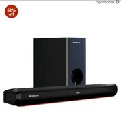 E GATE Enigma 306 2.1 Home Theatre 210W Sound Bar for TV with Wired Subwoofer for Deep Bass, 3EQ Modes, BT 5.3, USB, Optical, AUX & TWS Connectivity, TV ARC, Sleek Remote & LED Light (Black)