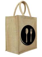 LAXIS Jute Bag | Tote Bags with Handles, Handicraft Jute Tifin Bag Blank Large Burlap Reusable, Grocery Bags, Water Resistant for Bridesmaid Gift Travel Shopping DIY Crafts Bags