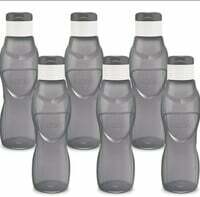  MILTON Ace Flip Plastic Water Bottle Set of 6, 1 Litre Each, Grey