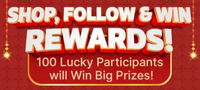Flipkart Grocery: Shop, Follow & win rewards (100 lucky winner win big prize, 15th- 20th Oct)