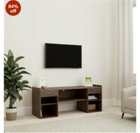 Amazon Brand - Solimo Ashburn Engineered Wood TV & Entertainment Unit with 2 Drawers, Asian Walnut