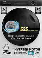 Haier 8 kg AI with Inverter Motor Super Drum 525mm Fully Automatic Front Load Washing Machine
