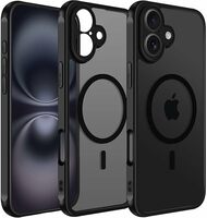 50% Coupon - Amozo for iPhone 16 Back Case Cover | Defence Series Matte Mag-Safe Camera & Drop Protection Back Cover Case for iPhone 16 (Polycarbonate|Black)