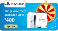 Playstation spin & win upto Rs.400 cashback coupon