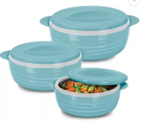 MILTON Aspire Jr. Set Inner Stainless Steel Casseroles Pack of 3 Serve Casserole  (3000 ml)