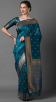 Mitera Ethnic Motif Woven Design Zari Banarasi Saree