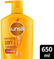 SUNSILK Nourishing Soft & Smooth Shampoo With Almond Oil & Egg Protein  (650 ml)