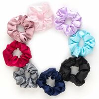 Satin Scrunchies for women/girls | Same Colors in the Image (Pack of 8) | Scrunchies for Women's Hair Band | Stylish Silk Satin with Strong Elastic & Pastel colors