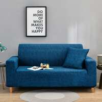 Story@Home Sofa Cover 3 Seater | Elastic Sofa Cover | Polyester | (190 x 230 x 50 cm, Sky Blue) Apply 35% coupon