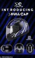SKULLCAP Black Blue blend full face helmet
