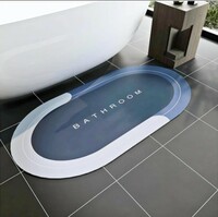 aadya alley Soft sillicon Super Absorbent Door Mats (40x60) Bath Mat Anti Skid Quick Drying Bathroom & Water Absorbent