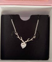 Anushka Sharma Silver Deer Heart Necklace at Flat 60% OFF 
