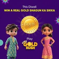 Win Gold coin by playing Fibe Gold Rush 