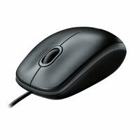 Logitech B100 Wired USB Mouse - Black