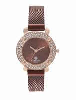 Carlton london Analog Brown Dial Women's Watch-CL016RBRB