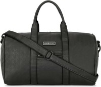 Lavie Sport Captain Leatherette Unisex Weekender Duffle Bag | Stylish & Spacious Duffle Bag | Duffle Bag for Gym, Sports, Training