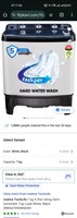 Realme TechLife 7 kg 5 Star Rating Semi Automatic Top Load Washing Machine White Black ( RMSA705NNNDW )