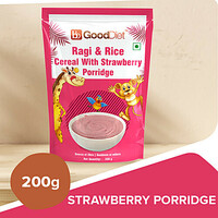 Ragi & Rice Cereal With Strawberry Porridge