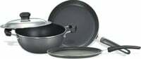 Prestige Omega Select Plus Residue Free Non-Stick Kitchen Set, 3-Pieces, black/Silver, Aluminium