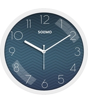 Solimo 11-Inch Classic & Modern and Stylish Silent Movement Wall Clock - White & Blue - Analog