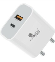 Kratos Power 45W Fast Charger Adapter with Dual Output (USB + Type C) Supports PD Charging via Type C Port