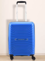 ARISTOCRAT  Small Cabin Suitcase (55 cm) 8 Wheels - Carnival 55 - Hardbody Trolley Bag - Blue