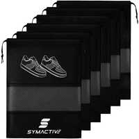 Amazon Brand - Symactive Shoe Bag for Travel/Storage |  Pack of 6 Shoe Pouch