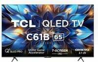 TCL 164 cm (65 inches) 4K Ultra HD Smart QLED Google TV 65C61B (Black)