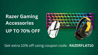 Razer Gaming Accessories | Up to 74% off + Flat 10% off with Code + Extra Discounts with Coupons & Bank Offers