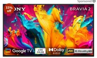 Sony BRAVIA 2 Series 108 cm (43 inches) 4K Ultra HD Smart LED Google TV K-43S20B (Black)