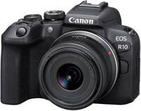 Canon EOS R10 Mirrorless Camera Body with RF-S 18 - 45 mm f/4.5 - 6.3 IS STM Lens (Black)
