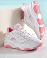 Roadster - Women White & Pink Woven Sneakers