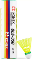 Konex Nylon Shuttlecock (Yellow, Pack of 6) Stable Flight & Fast Recovery
