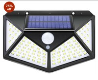 GIGAWATTS GW-601 100 LED Solar Wall Light Motion Sensor (1Pc, Cool White)