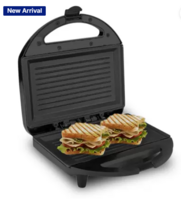 Lifelong Classic Pro 750 W Sandwich Maker with 4 Slice Non-Stick Fixed Plates Grill  (Black)