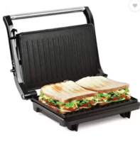 cello Super Club 200+ 750Watt Sandwich Maker|On-Off Light Indicator|Non-Stick Plates| Grill  (Black, Silver)